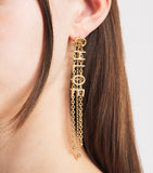 Chloé Mini Belt drop earrings in brass - British product
