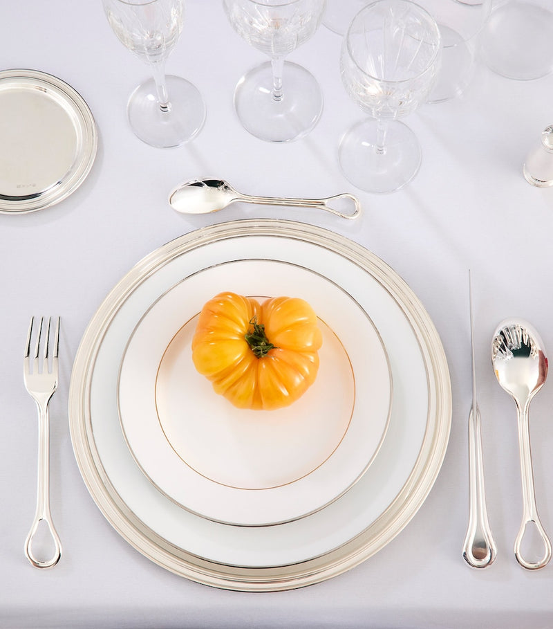 Christofle silver-plated shell carrousel cutlery set for six - British product
