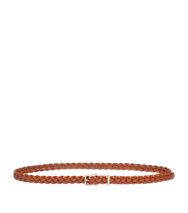 Max Mara leather woven belt 2cm width, UK version