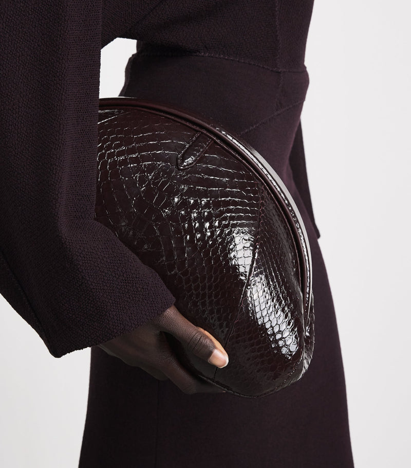 Alaïa snakeskin purse clutch bag 14x28cm (British brand)