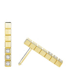 Chopard Ice Cube earrings yellow gold diamond (British brand)