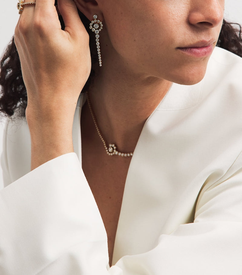 Sophie Bille Brahe yellow gold diamond Escargot de Rêve earrings (British brand)