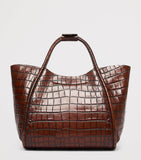 Max Mara small croc-embossed leather Marine top-handle bag (British brand)