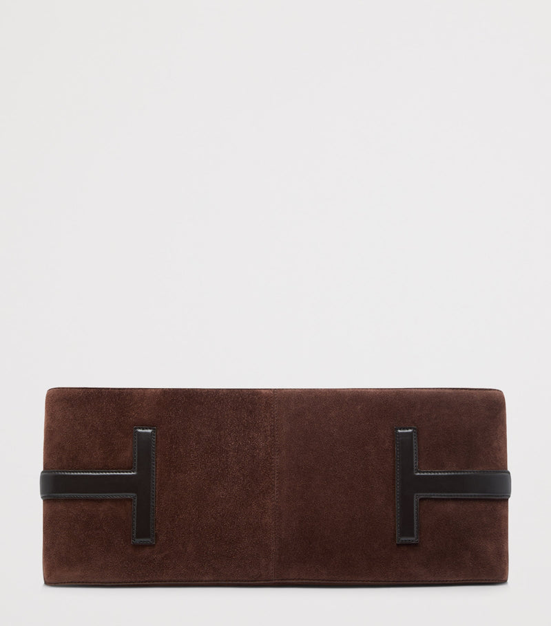 TOM FORD Eclipse shoulder bag in large suede (British brand)