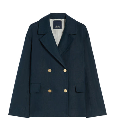 Harrods Max Mara Linen Double-Breasted Avenue Blazer- Buy online at McGrocer