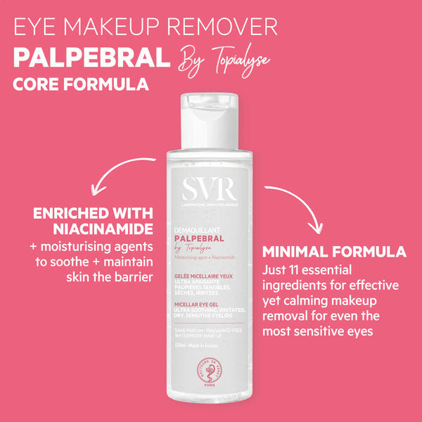 SVR PALPEBRAL Makeup Remover Gel for Sensitive Eyes, 125ml