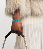 Jacquie Aiche yellow gold turquoise bezel bracelet, imported from the UK