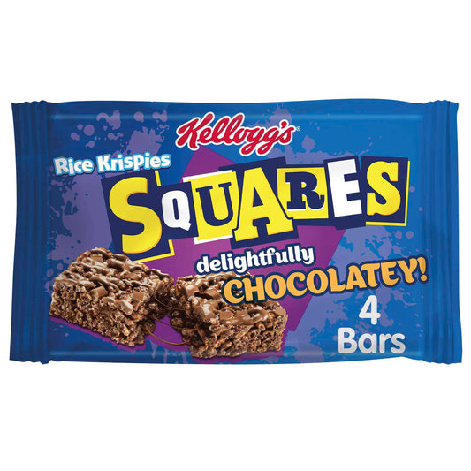 Kellogg's Rice Krispies Squares Delightfully Chocolatey Snack Bars 4x36g cereal bars Sainsburys   