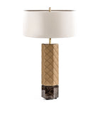 Colunex Cosmopolitan table lamp with leather shade and marble base (British brand)