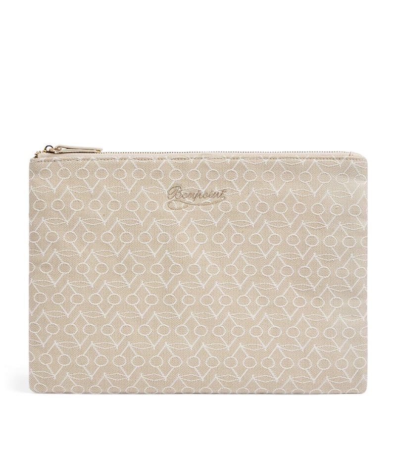 Bonpoint cotton Daya clutch bag with cherry print - British product