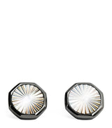 Harrods Tateossian Gunmetal Mother-Of-Pearl Sunbursts Cufflinks- Buy online at McGrocer