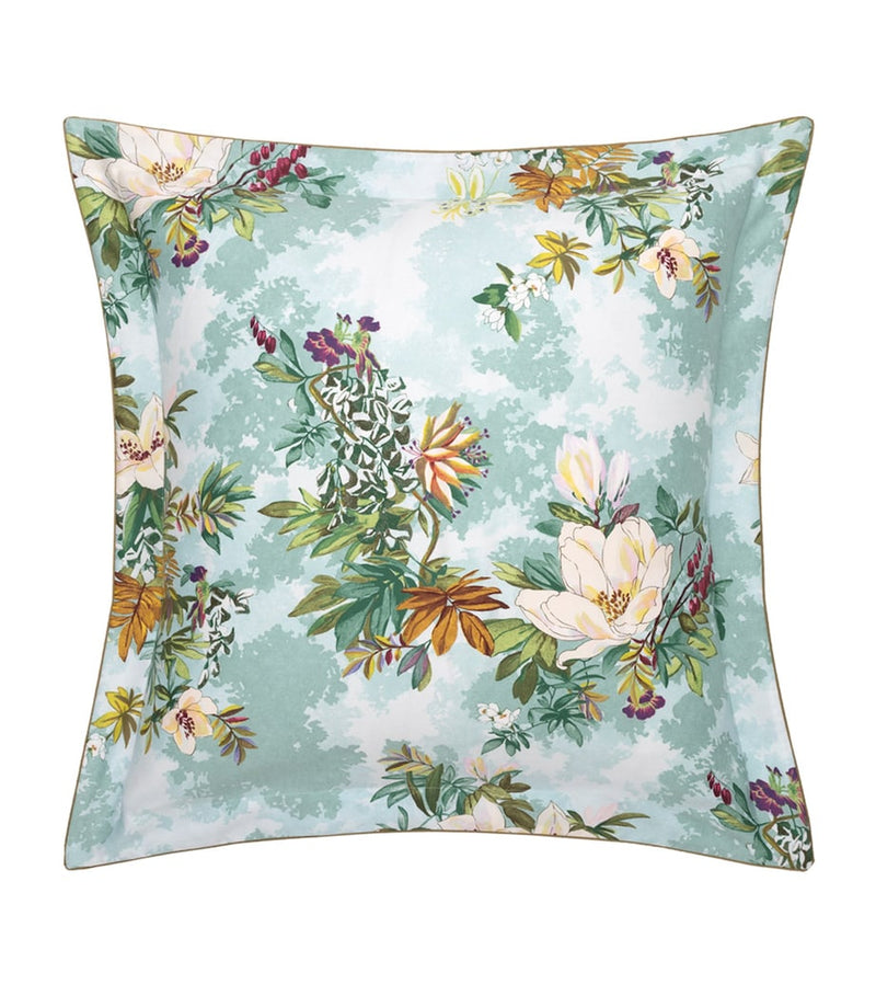 Yves Delorme square Oxford pillowcase with floral print, 65cm x 65cm (British brand)
