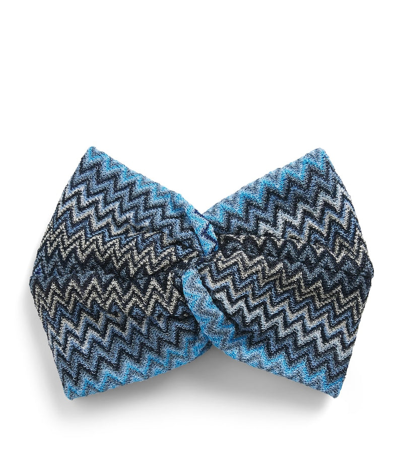 Missoni knot-front zigzag headband Italian accessory, imported from the UK