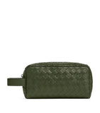 Bottega Veneta leather Intrecciato wash bag 13x26x10cm (British brand)