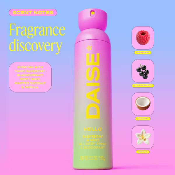 Daise Hello Body Spray 120ml Raspberry Mint - British product