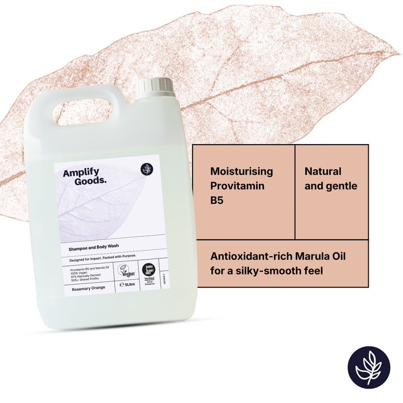 Amplify Goods rosemary orange shampoo body wash 5L, UK version