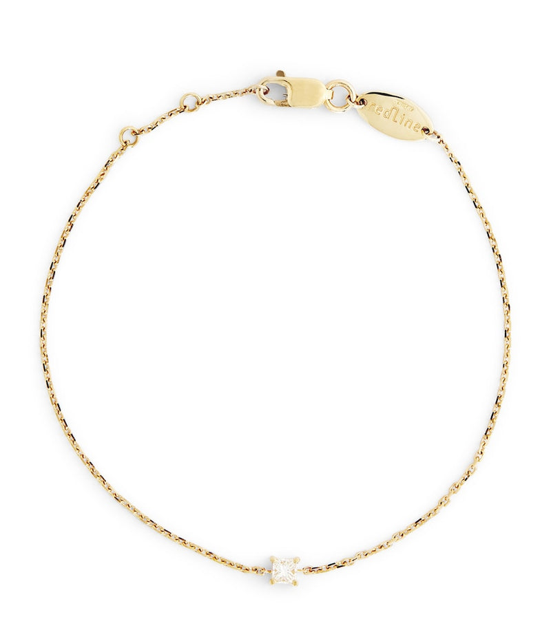 Redline yellow gold diamond Princesse bracelet - British product