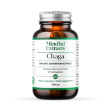 Holland & Barrett Mindful Extracts Organic Chaga Mushroom Supplement 60 Vegan Capsules- Buy online at McGrocer