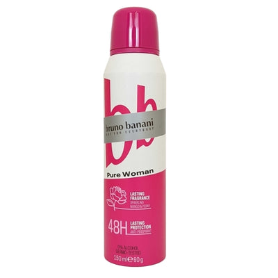 Superdrug Bruno Banani Pure Woman Mango and Peony Anti-Perspirant Spray 150ml- Buy online at McGrocer
