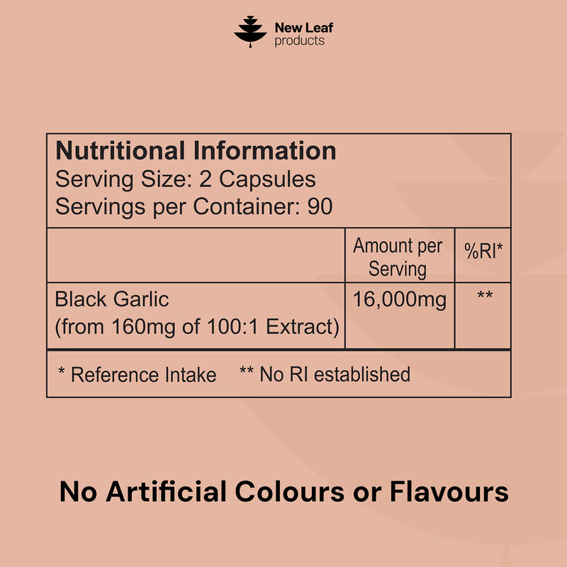 Black Garlic Capsules 180s supplement - British product