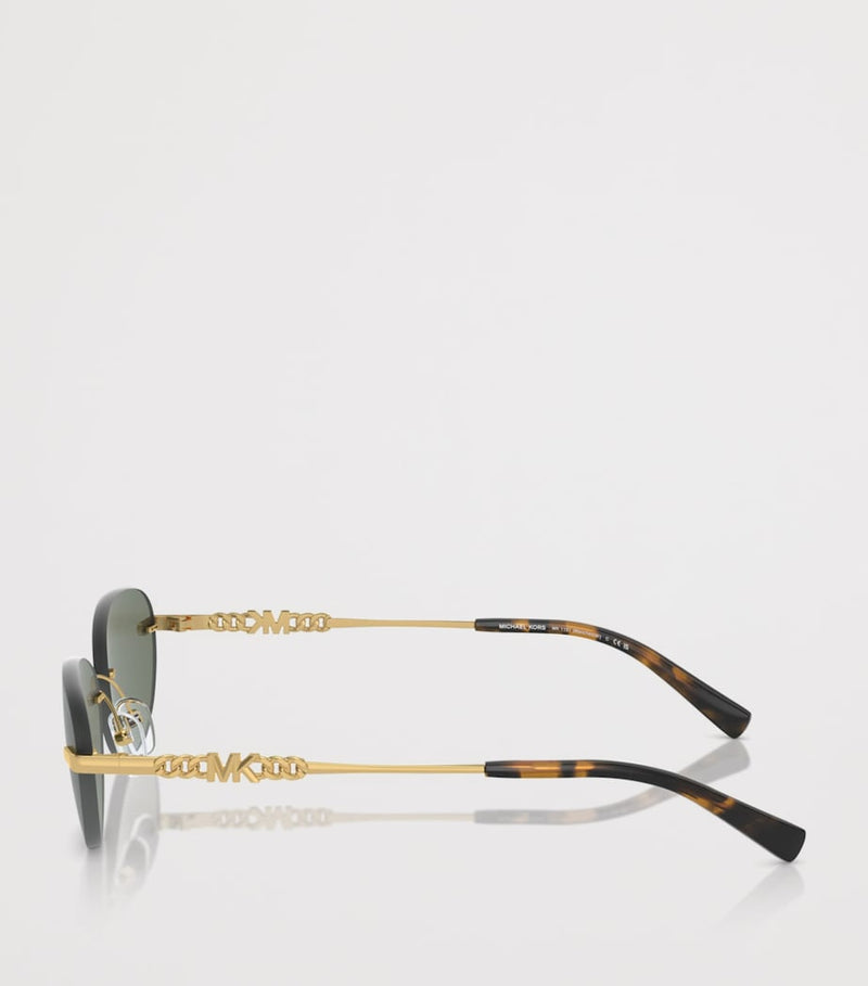 Michael Kors Manchester oval sunglasses with gold accents - British product