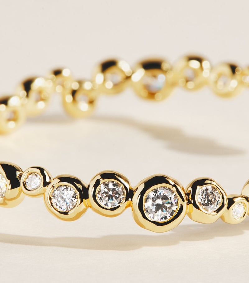 Alexis Bittar gold-plated skinny Asterales cuff bracelet (British brand)