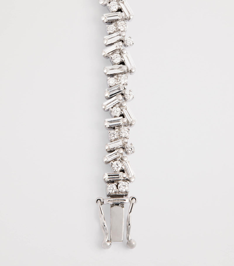 Suzanne Kalan white gold and diamond tennis bracelet - British product