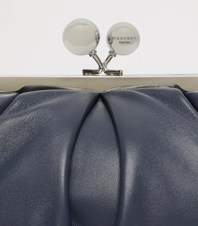 Weekend Max Mara Pasticcino small leather clutch bag, UK version