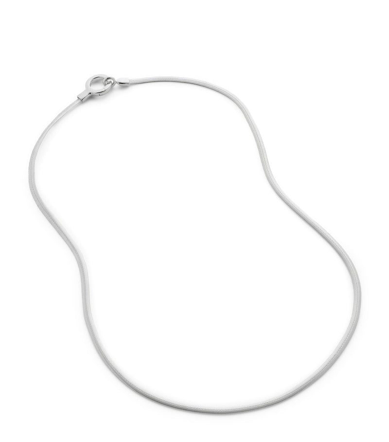 Monica Vinader sterling silver snake chain necklace 45.5cm (British brand)