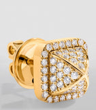 Marli New York Cleo pyramid earrings yellow gold diamonds (British brand)