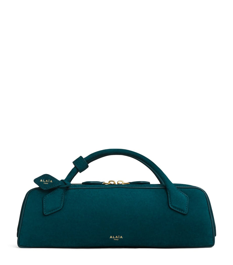 Alaïa suede Le Teckel top-handle bag, imported from the UK