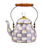 MacKenzie-Childs Violet Check 2-Quart tea kettle - British product