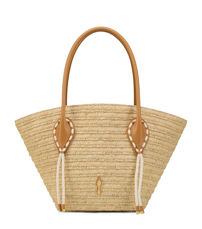 Harrods Christian Louboutin Venus Large Raffia Basket Bag- Buy online at McGrocer