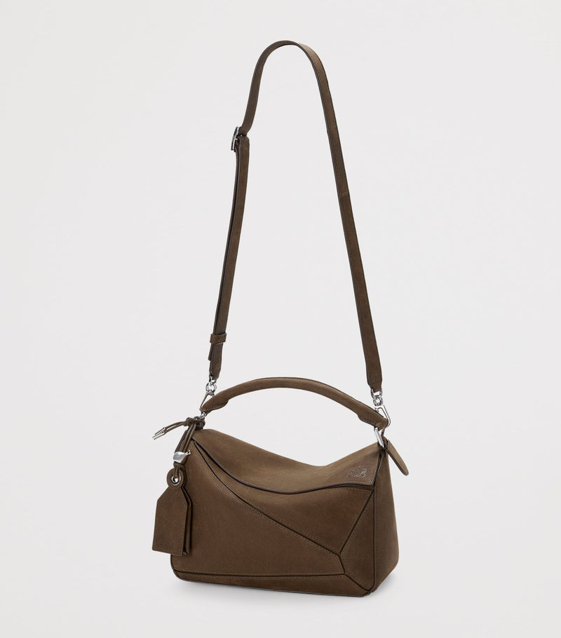 LOEWE Small Suede Featherlight Puzzle top-handle bag (British brand)