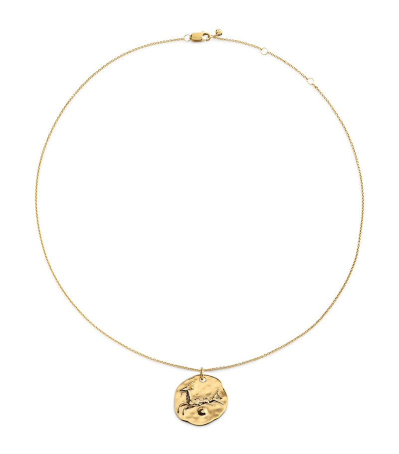 Monica Vinader gold vermeil Capricorn pendant necklace (British brand)