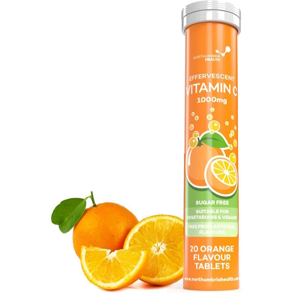 Northumbria Health effervescent vitamin C 1000mg with Zinc 20 tablets - British product