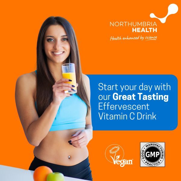 Northumbria Health effervescent vitamin C 1000mg with Zinc 20 tablets - British product