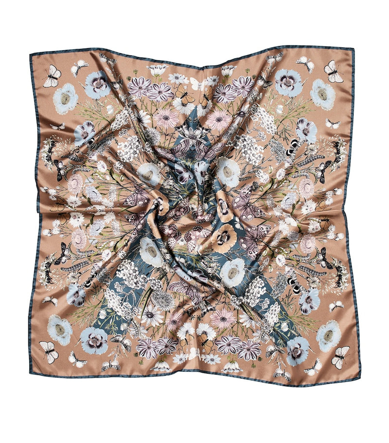 Aspinal of London silk printed square scarf 90cm (British brand)