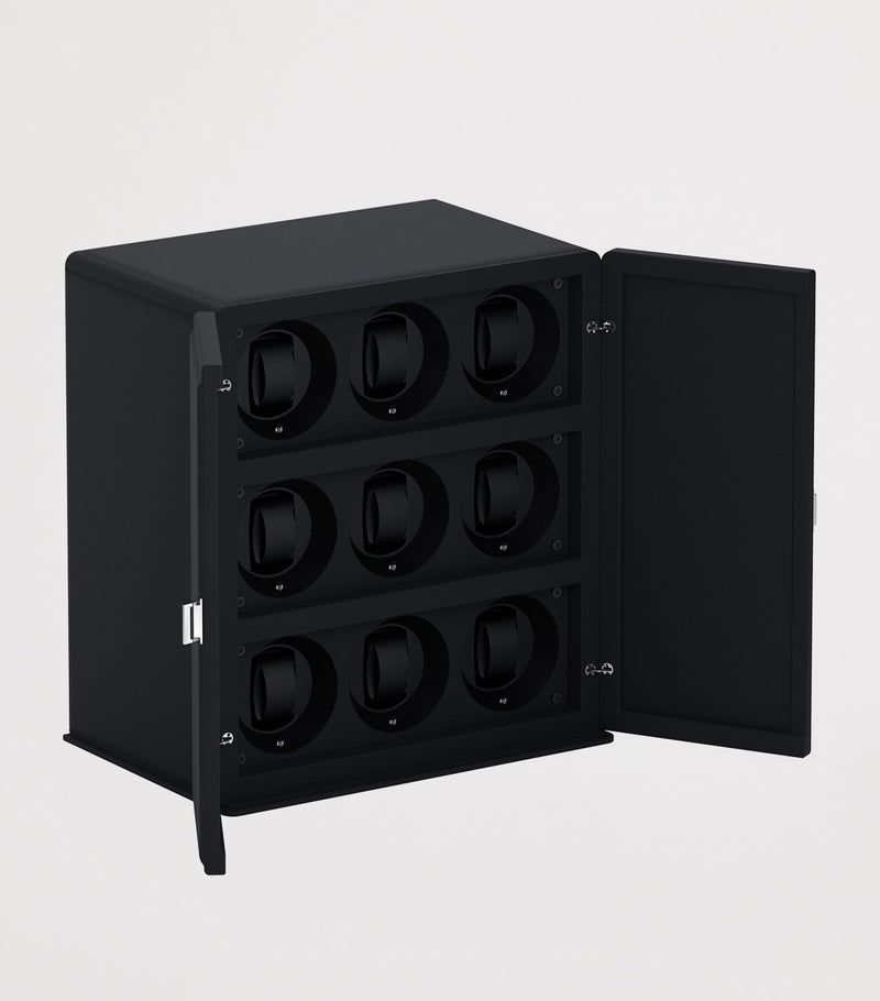 Scatola Del Tempo Rotore 9 watch winder cabinet in leather (British brand)