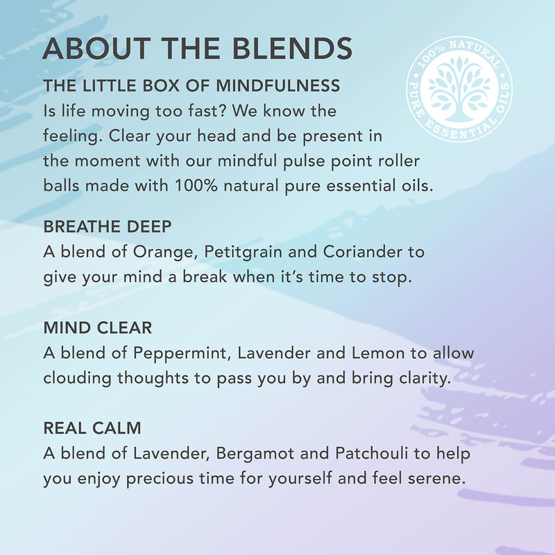 Tisserand Mindfulness Rollerball Kit 3x10ml, imported from the UK