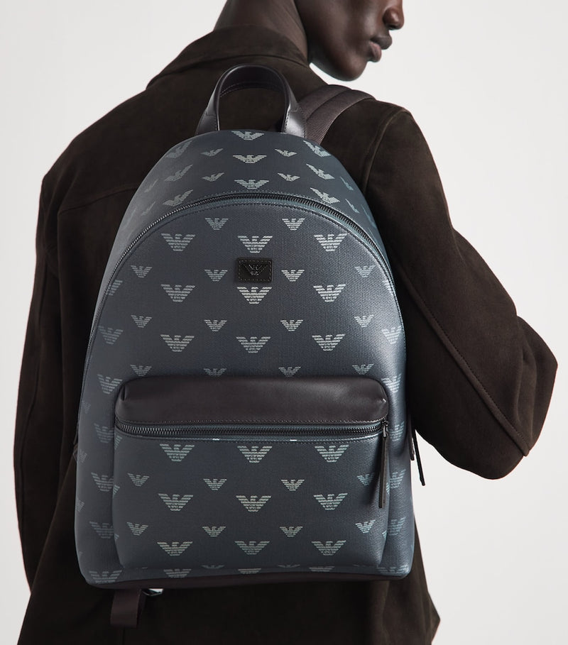 Emporio Armani Eagle backpack coated canvas - British product