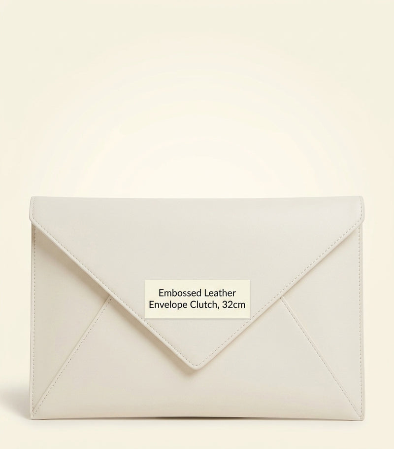Vivienne Westwood croc-embossed leather envelope clutch bag, imported from the UK