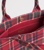 Harrods small tartan tote bag cotton canvas - British product