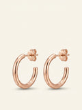 Cartier 18ct rose gold and red agate hoop earrings, (British brand)