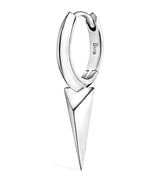 Harrods Maria Tash White Gold Faceted Single Long Spike Hoop Earring 8mm- Buy online at McGrocer