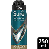 Superdrug Sure Men Sport Cool Anti-Perspirant Spray 250ml- Buy online at McGrocer