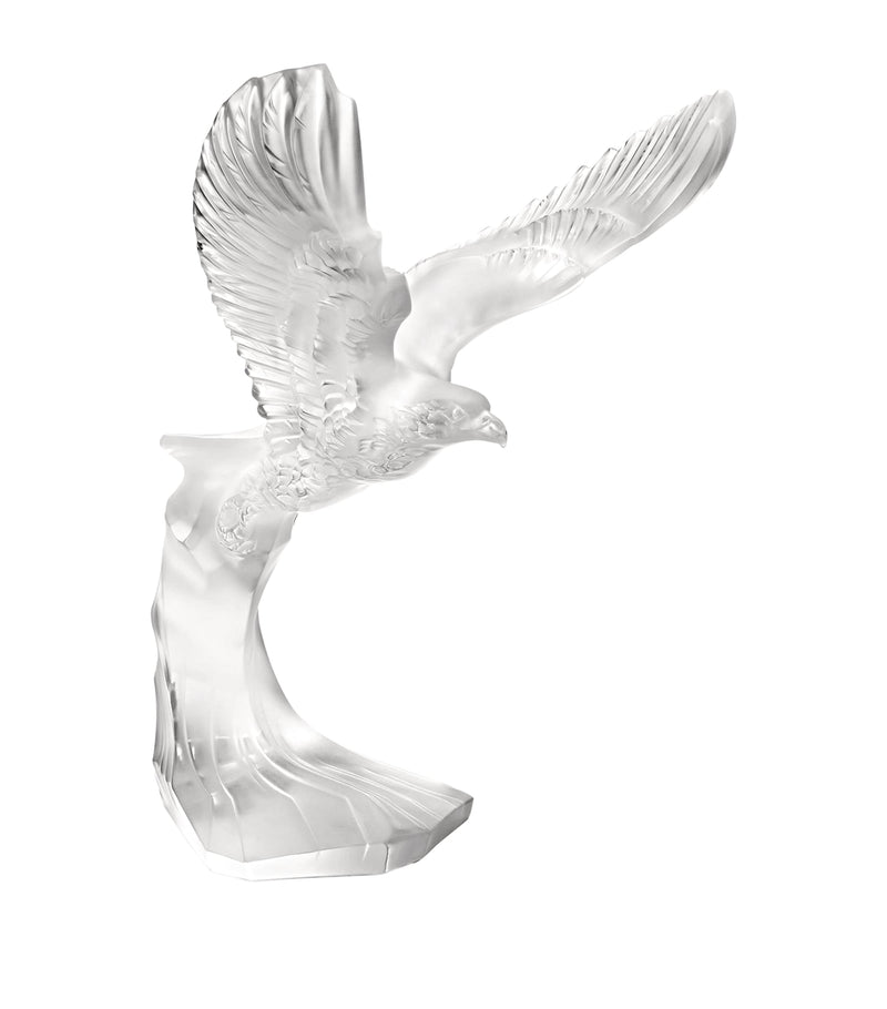 Lalique crystal golden eagle sculpture, UK version