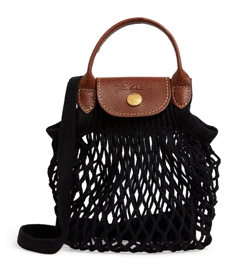 Longchamp extra-small Le Pliage Filet mesh tote bag - British product