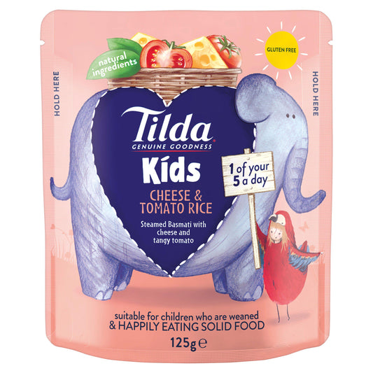 Tilda Kids Cheese & Tomato Rice 125g baby meals Sainsburys   