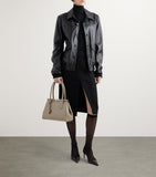 Dolce&Gabbana leather top-handle bag with gold-tone hardware, imported from the UK